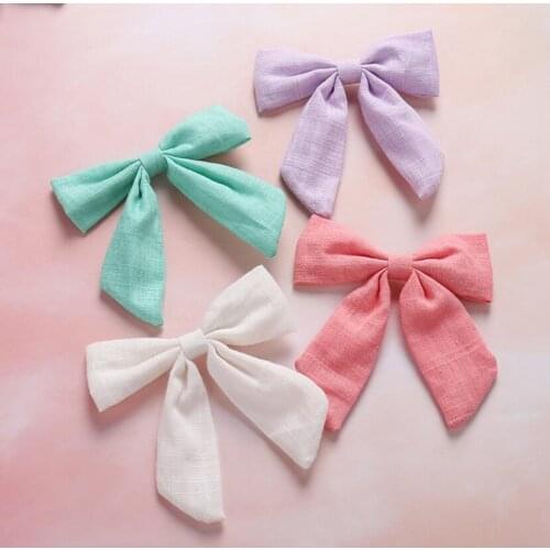 3" Cotton Fabric Hair Bow Hairpins Hair Barrettes Fashion Bowknot Hairclips For Women Girls Hair Accessories 36Pcs/lot