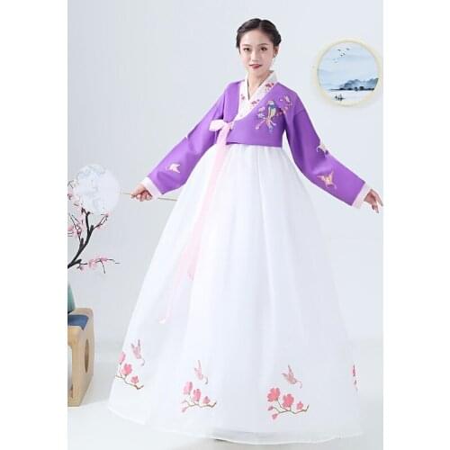 Hanbok Costume Ms. Korean Nation Stage Dance Table Costumes Korean Traditional Embroidery Court