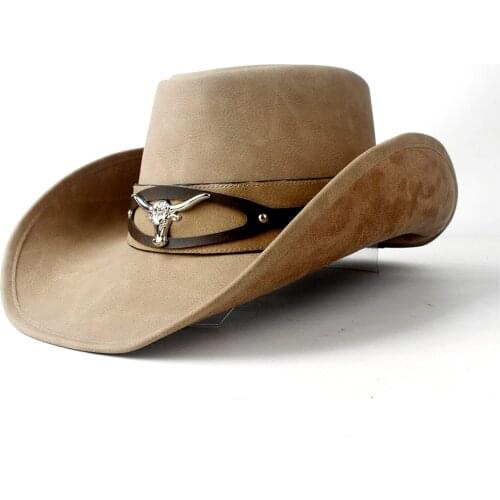 Cowboy Hats Women Men Western Cowboy Hat For Dad Gentleman Lady Leather Sombrero Hombre Jazz Caps