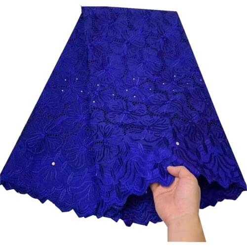 SJ Lace African Dry Cotton Lace Fabric 2021 High Quality Embroidery Swiss Voile Lace In Switzerland Nigerian Lace Fabric A5-25