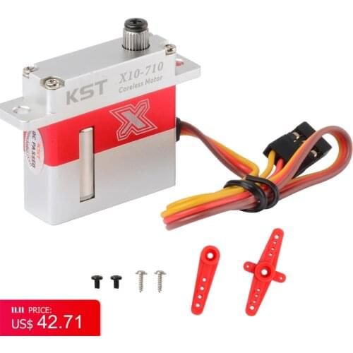 KST X10-710 7.5kg 0.10sec HV Slim Servo For RC Model Helicopter Airplane