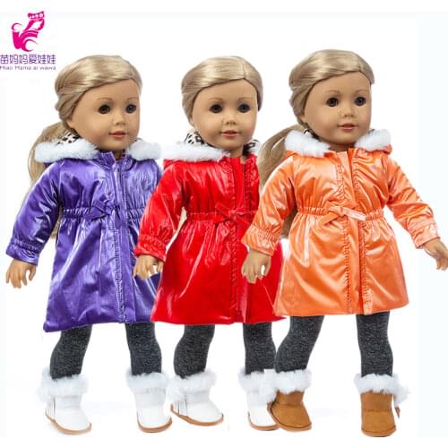 Doll Clothes Baby Doll Coat for 18 Inch Girl Doll Jacket Shoes Boots Toys Wear