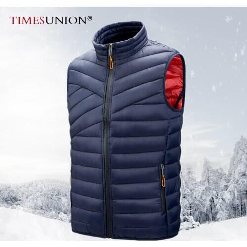 Patchwork Sleeveless Jacket Fashion Black Blue Vests For 2021 Mens Waistcoat Casual Spring Autumn Outdoors Down Cotton Vest
