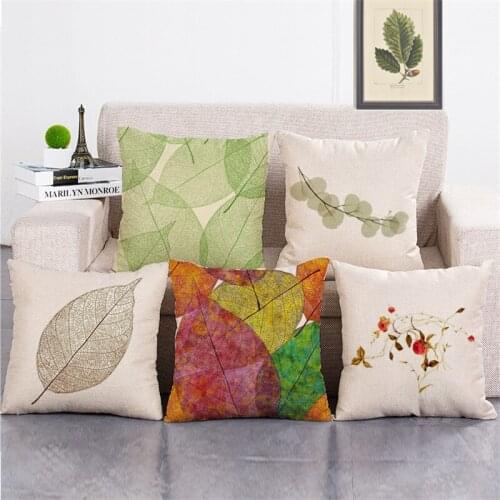 London All Kinds of Light-colored Veins Leaves Decorative Cushion Cover Home Sofa Decor Pillow Case Wholesale Gift Nordic Italy