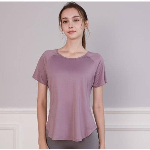 New Women Summer Quick Dry Sports Running T-shirts Loose Gym Yoga Shirts Fitness Training Workout Short Sleeve Sportswear Tops