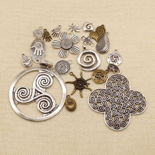 New 2pcs Love Tornado Charms Pendant Diy Jewelry Findings Accessories