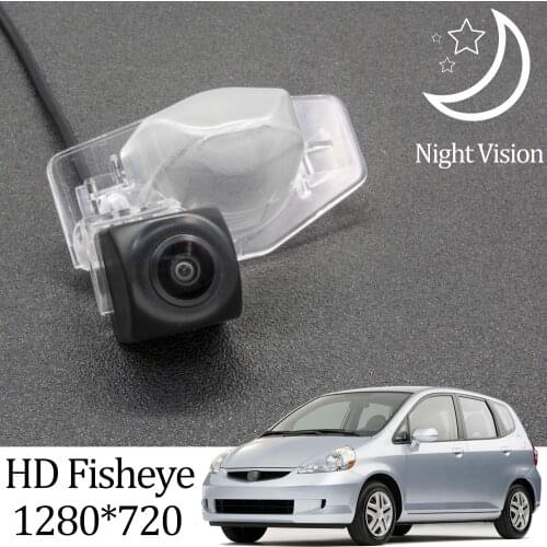 Owtosin HD 1280*720 Fisheye Rear View Camera For Honda Fit/Jazz MK1 2001 2002 2003 2004 2005 2006 Car Parking Reversing Monitor