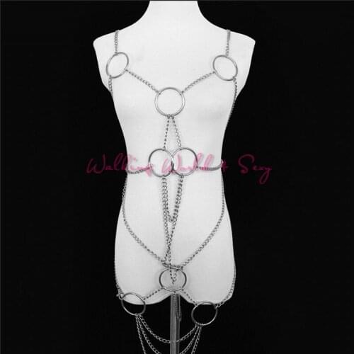 Adult Game Hot Metal Chain Body Harness Bondage Restraints Fetish Bondage Erotics Toys For Couples Adult Game Cosplay Flirting