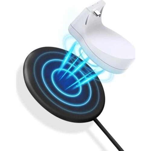 Portable PS5 Gamepad Wireless Charger Adapter Fast USB C Charging Station Dock Joystick Back Mat for PS5 Controller White Color