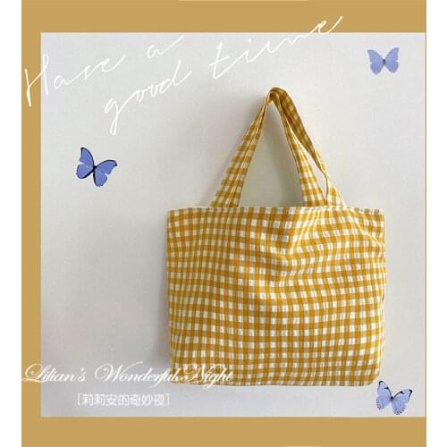 Simple Rural Style Small Handbag Female Outing Student Hand-carrying Cute Retro Wild Cotton and Linen Bag Small