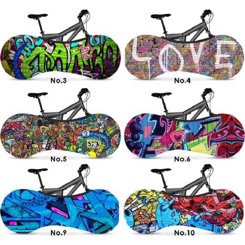 Graffiti series stretch bicycle dust cover stretch cloth bicycle tire cover 700c 26" -28" road bike mountain bike accessories