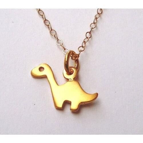 Daisies 10pcs/lot--Hot Sale Animal Tiny Simple Fashion Women Girls Dinosaur Brontosaurus Pendant Necklace Animal Shape Jewelry