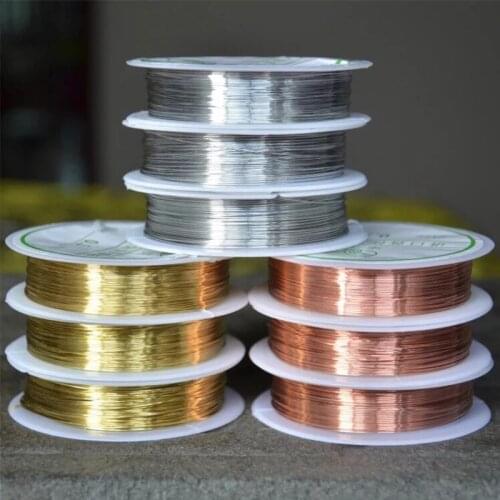 Silver/Gold/Rose gold Copper Wire Colorfast for Bracelet Necklace DIY Accessories Beading Wire Jewelry Cord String Craft Making