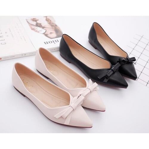 Pointed Toe Flat Shoes Womens New Shallow Mouth Womens Shoes Shallow Mouth 2021 Spring Soft Bottom Non-slip Single Shoes