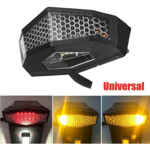 Universal Motorcycle LED Turn Signals Modified Tail Light Cafe Racer Fender Edge Brake Lamp