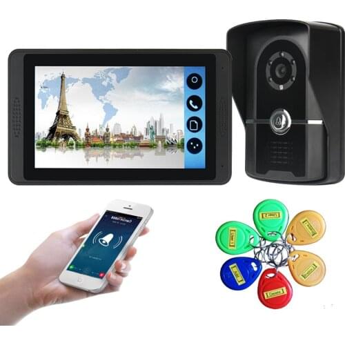 SmartYIBA APP control 7" Wired /Wireless Wifi Video Door Phone Video Intercom Door Intercom Doorphone IR Night Vision Camera