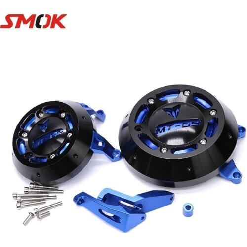 SMOK Motorcycle CNC Aluminum Alloy Engine Guard Case Slider Cover Protector Set For Yamaha MT-09 MT 09 MT09 FZ-09 2014 2015 2016