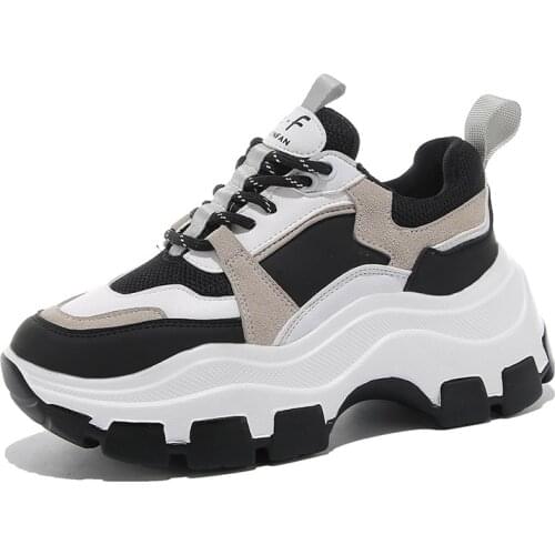 Sneakers Women Spring womens sneakers high soled white black Thick summer Chunky Shoes Breathable Leisure Women Shoes