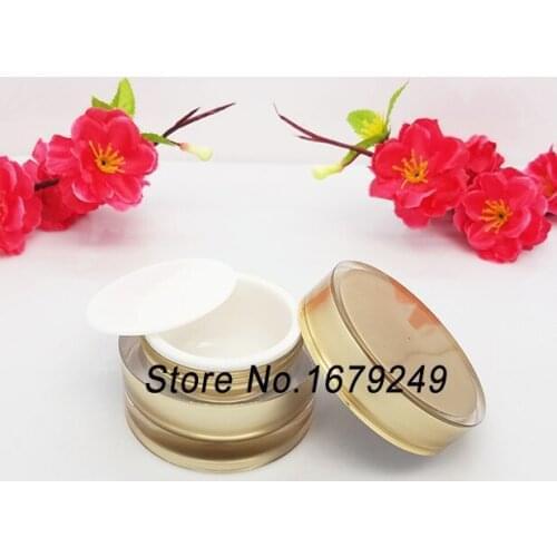 30g/30ml Golden colour Cream Jar,Acrylic Cosmetic Container, Makeup Sub-bottling,Sample Cream Canister200pcs/lot