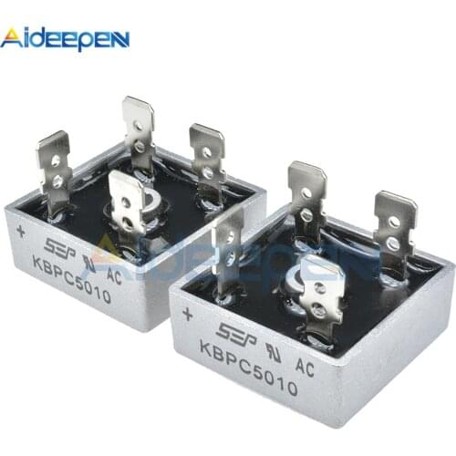 5PCS KBPC5010 5010 50A 1000V Phases Diode Bridge Rectifier New Rectifier Diode KBPC 5010 Power Electronica Componentes