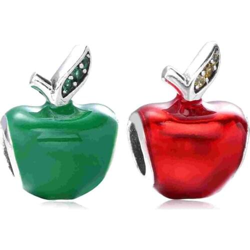 Ajax 100% S925 Sterling Silver Fashion Princesss apple Charm Beads Fit Bracelet Women DIY Jewelry Gift