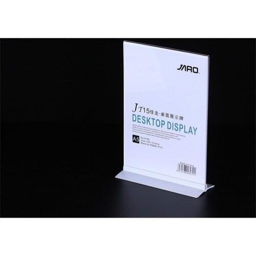 148x105mm Acrylic Menu Price Tag Display Frame Aluminum Base Table Photo Picture Card Sign Holder