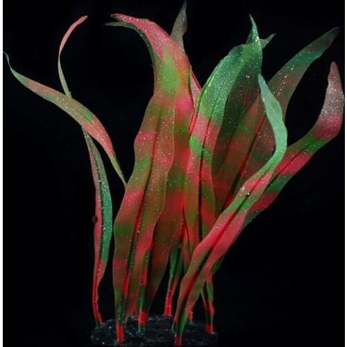 Aquarium Artificial Kelp Soft Resin Sea Plant Move with Water Flow 7 Inches Fish Tank Seaweed Decoration Multiple Colors