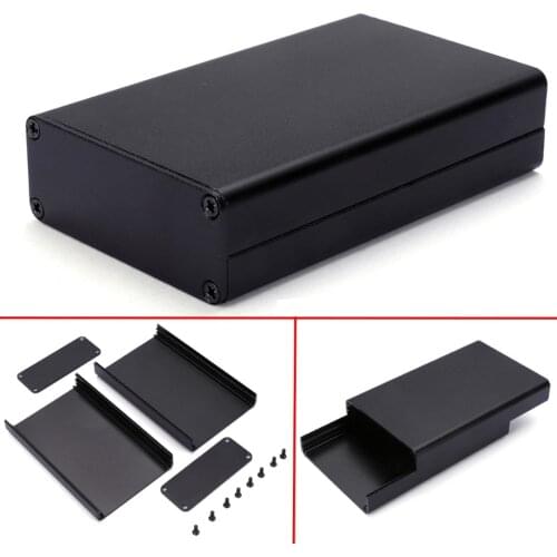 80x50x20mm Black Aluminum PCB Instrument Box Enclosure DIY Electronic Project Case with Screws