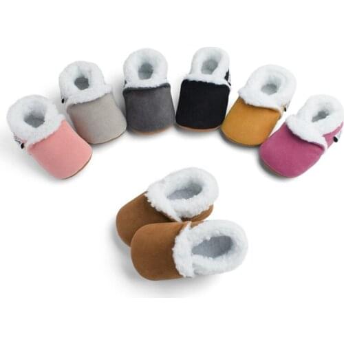 Bobora Newborn Shoes Warm Socks Toddler Boots Winter First Walker Baby Girls Boys Soft Sole
