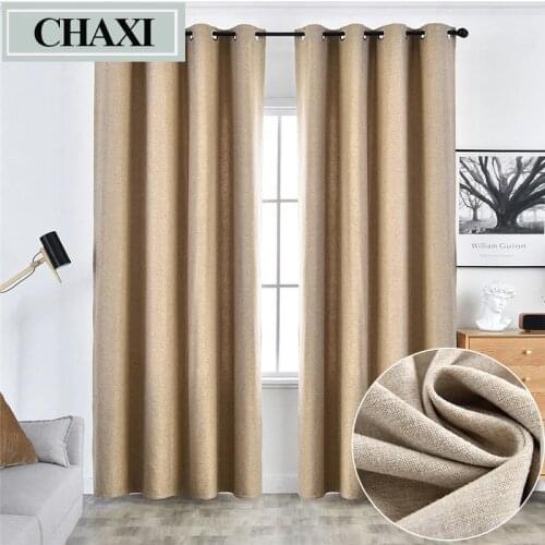 CHAXI Faux Linen Soft Curtains for Living Room Simple Modern Bedroom Window Curtains kitchen Curtains Blinds Custom Made