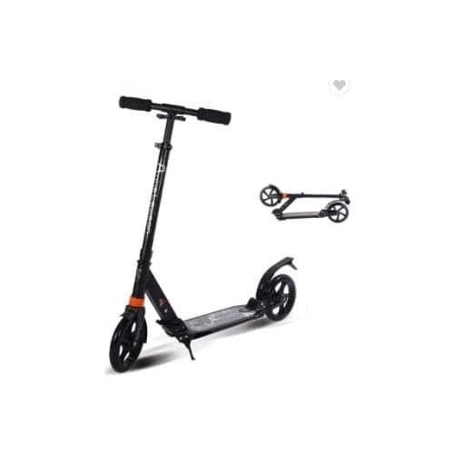 Cheap kick foot scooter high quality 200mm big wheels double suspension folding adult urban scooters