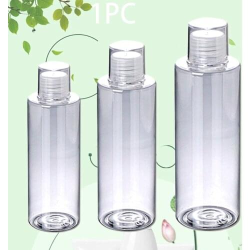 Travel Shampoo Body Wash Flip Top Empty Refillable Screw Lids Cream Essential Oil Container Home Toner Lotion Bottles Clear
