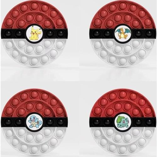 Fidget Toys Pokemon поп ит Bulbasaur Squirtle Charizard Pikachu Adult Bubble Pressure Release Stress Relief Autism Drop Shipping