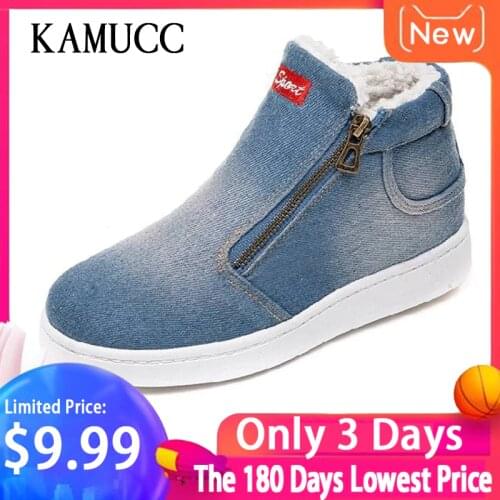 Kamucc 2019 Winter Platform Boots Women Boots Super Warm Winter Casual Shoes Women Cowboy Ankle Boots For Women 4 COLOR 35-44