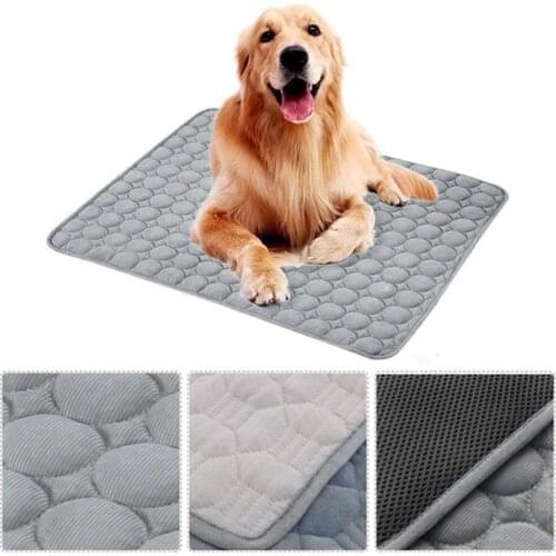Mat Cooling Mats Blanket Breathable 4 Colors Portable Durable Pet Cushion Cooling Mat Dog Beds Mats Blue Pet Ice Pad Cool Cold