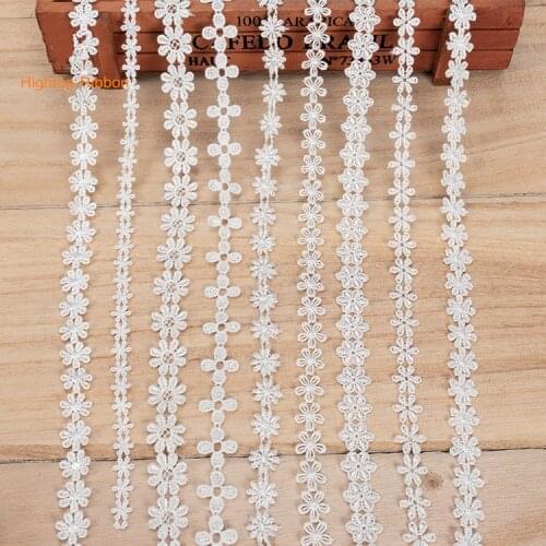 15yards 9 kinds Fashion Water soluble polyester lace trim fabric ribbons DIY Garment Dress curtain accessories lace ribbon