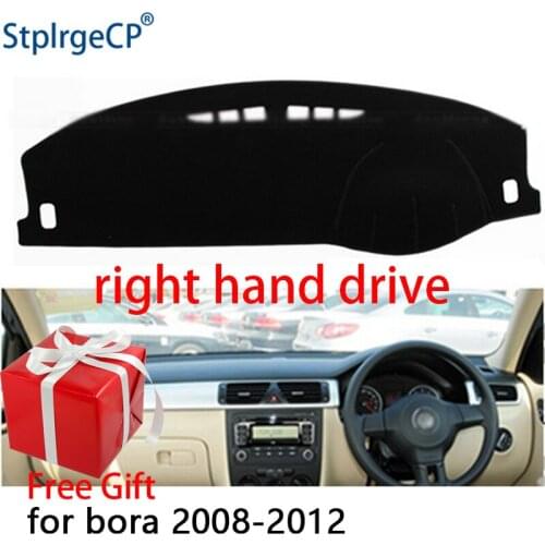 Car Dashboard Cover Mat for Volkswagen Bora 2008-2012 Right Hand Drive Dashmat Pad Dash Mat Covers Dashboard Accessories