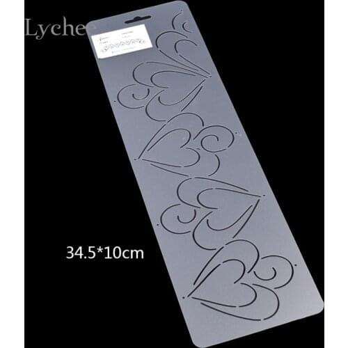 Lychee Life 1 Piece DIY Heart Pattern Stencil Craft Quilt Templates for Patchwork Sewing Tools and Accessories