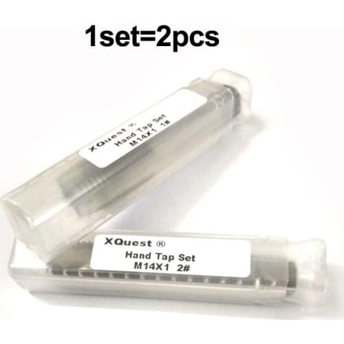 2pcs Metric tap set M14 M14X2 M14X1.5 M14X1.25 M14X1 Right hand Manual Cutting tap Fine thread taps 14X1.5 14X1.25 14X1mm
