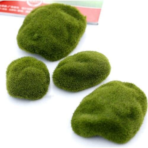 Micro Landscape F Airy Garden Miniature Decoration Ornament Artificial Fake Moss 4PC simulation moss moss stone
