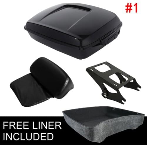 Motorcycle 10.7'' Chopped Tour Pack Trunk Backrest Mount Rack Luggage For Harley Touring Road Electra Street Glide FLHX 2014-20