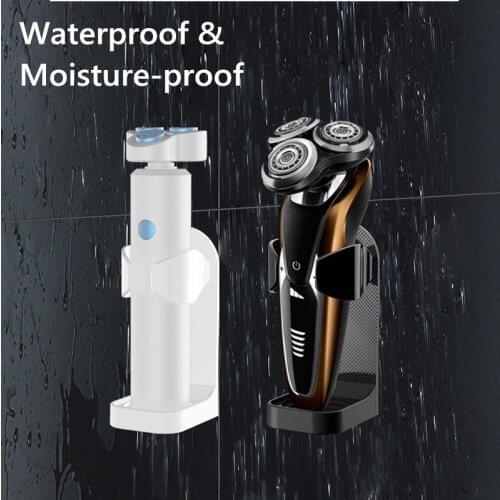 Electric Shaver holder Rack Punch-free Self Stick Stand Razor Toothbrush Storage Wall Mount Holder Bathroom Easy Installtion