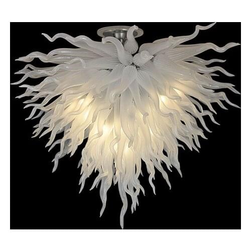 Fancy LED Chandeleir Light Edison Bulbs Heart Shape Modern Hand Blown Glass Art Crystal Chandelier