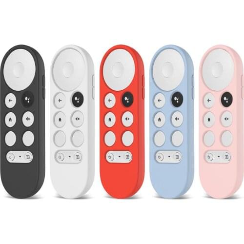 Non-slip Soft Silicone Case Remote Control Protective Cover Shell For-Google Chromecast TV 2020 Voice Remote Control