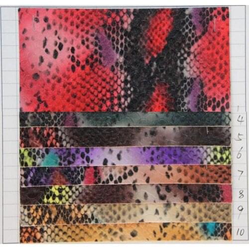 Manufacturers wholesale leather PVC leather fabric flower serpentine leather luggage bags furniture