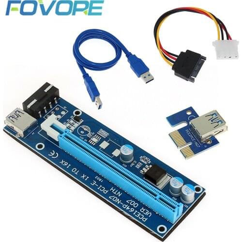 PCI-E Riser Card 60CM USB 3.0 Cable PCI Express 1X to 16X Extender PCI PCIe Adapter for GPU Miner Mining