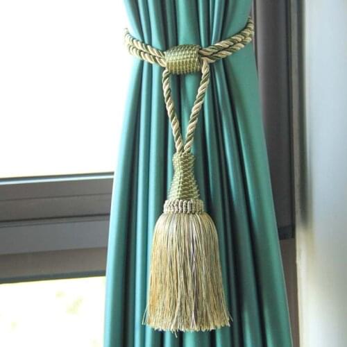 1Pc Tassel Tieback Curtain Accessories Polyester Hanging Ball Curtains Holder Tie Home Decor Tassels Fringe Curtain Buckle Rope