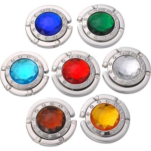 Portable Handbag Folding Alloy Magic Hooks Hanger Holder Hook for Hanging Crystal for Purse Bag Hanger