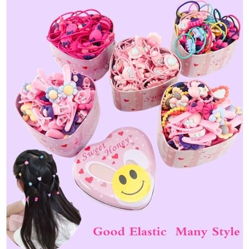 1box New Women Girls Colorful Basic Elastic Hair Rubber Bands Accessories for Kids Tie Hair Ring Rope Holder Headdress Clips