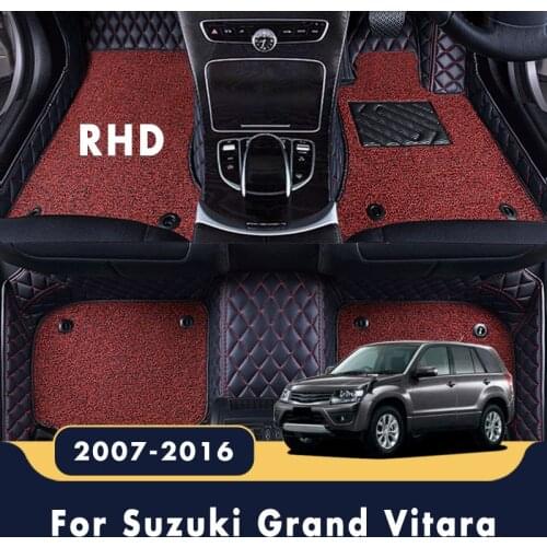 RHD Double Layer Wire Loop Car Floor Mats Carpets For Suzuki Grand Vitara 2016 2015 2014 2013 2012 2011 2010 2009 2008 2007
